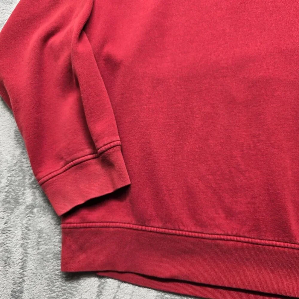 Tommy Hilfiger Crew Neck Sweatshirt Mens‎ XXL Red Pull-Over Embroidered Flag